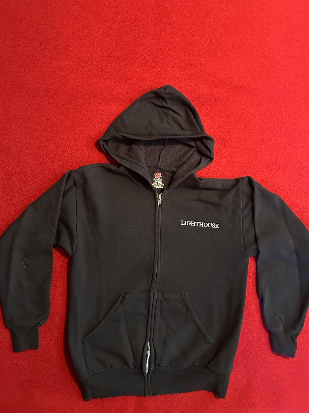 Lighthouse Skate Shop Black Zip-Up Hoodie